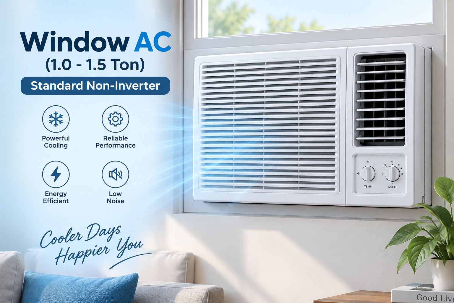 Split AC (1.5 Ton) — Smart Inverter for rent