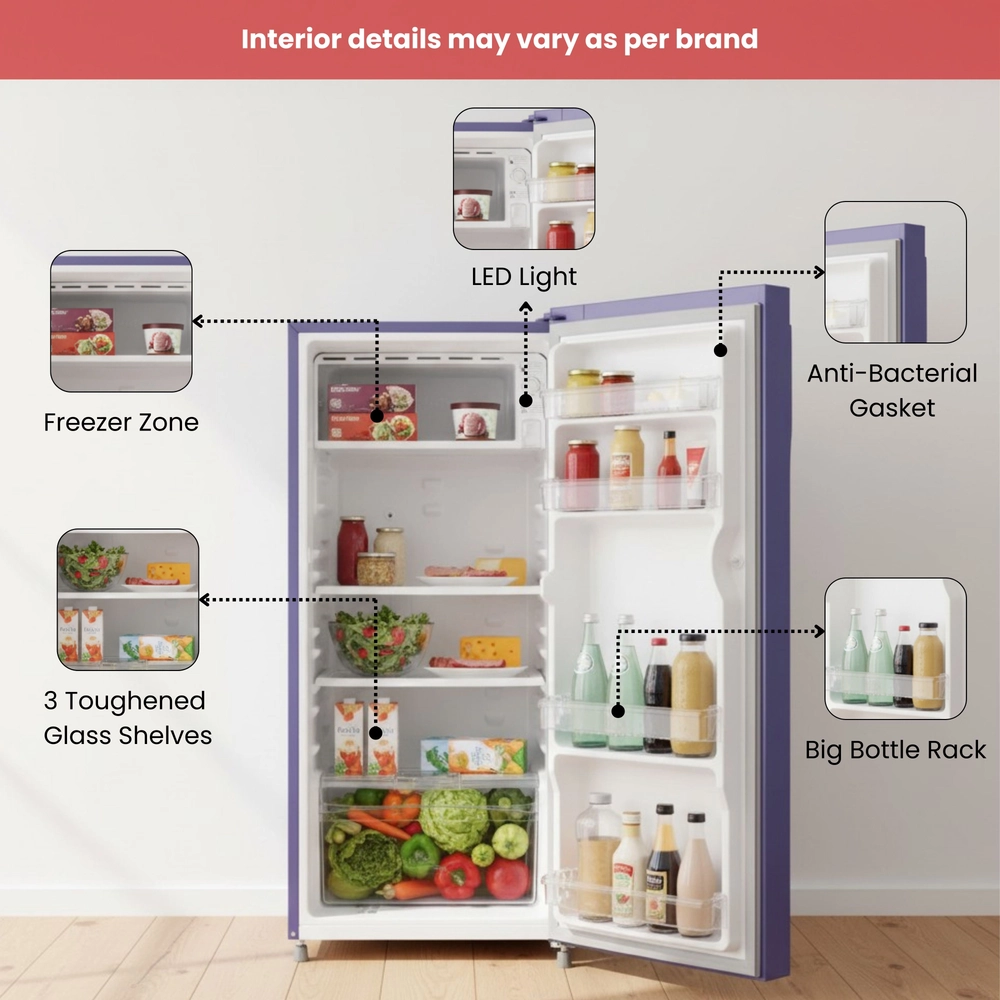 Single Door Fridge (170L - 210L) — Standard